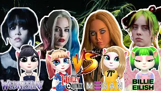 My Talking Angela 2 😍/Wednesday Addams And Harley Quinn Vs M3gan Doll And Billie Eilish New Gameplay