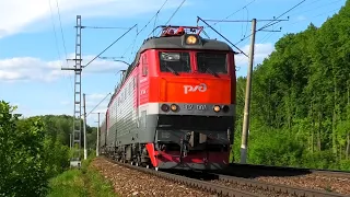 ЧС7-004 со скоростным поездом Москва - Белгород