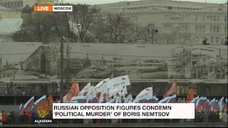 Thousands march in Moscow to mourn Nemtsov