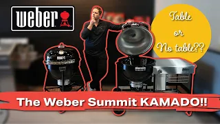 The Weber Summit Kamado Smoker!! ( Whats The Deal With The Table attached to this BBQ?!?)