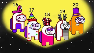 Numberblocks among us 16-20 - Numberblocks fanmade coloring story