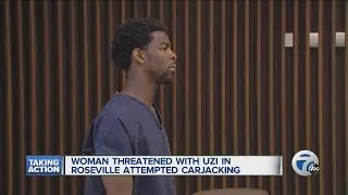 Woman threatened with Uzi in attempted carjacking