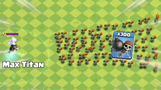 Can 300 Level 1 Troops Survive Max Titan? - Clash of Clans