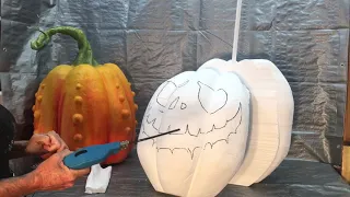 Foam Pumpkin Carving Part 2