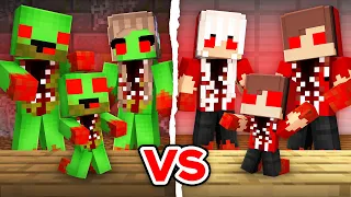 Evil Mikey Family and Scary JJ Family Survival Battle in Minecraft ! - Maizen