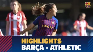 [HIGHLIGHTS] FUTBOL FEM (Liga): FC Barcelona - Athletic Club (2-1)