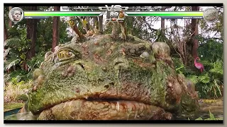 Giant Toad vs Human with Healthbars