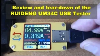 Review and tear-down of the Ruideng UM34C USB Tester