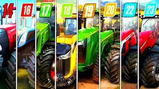 FS14 VS FS16 VS FS17 VS FS18 VS FS19 VS FS20 VS FS22 vs FS23 || PC VS MOBILE || TIMELAPSE ||