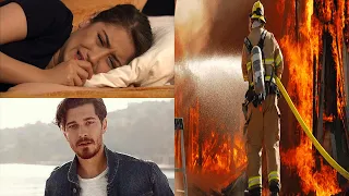 Çağatay Ulusoy put off the fire in Hazal Kaya's house!