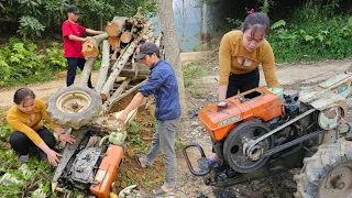 💡Genius girl Repairs diesel agricultural machinery, After completing the repair, change old to new.