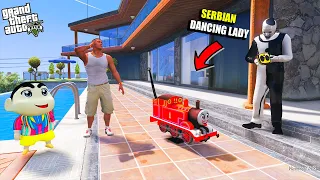 Franklin & Serbian Dancing Lady Buy Mini Red Thomas Train GTA 5 | Thomas Train GTA5 | Amaan Ansari