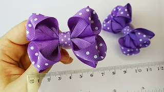 Small Hair Bows for Girls - Hair Accessories DIY - Hair Bows Step by Step / #6 tutorial