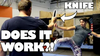 Can You Kick a Knife out of Someone's Hand?!