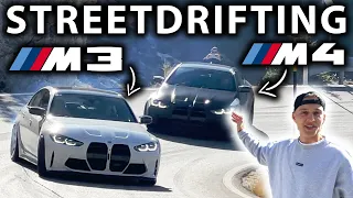 M3 G80 vs. M4 G82 STREETDRIFTING ON EUROPEAN MOUNTAINROADS - CRAZY HIGHSPEED SLIDES AND SOUND