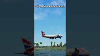 747 INCREDIBLE Bali, Indonesia 🇮🇩 Approach | MAX GRAPHICS X Plane 11 #shorts