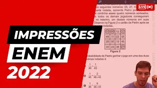 ENEM 2022 - ANÁLISE da Prova de Matemática