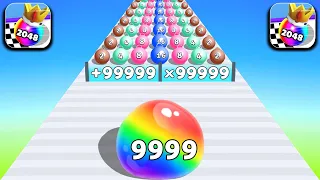 Marble Run Ball Run 2048 ... New TikTok Gameplay Video 2023 Satisfying Mobile Game Max Levels IKEOZ