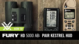 How to pair a Kestrel® 5700 Elite, Kestrel® HUD, and Vortex® Fury® HD 5000 AB