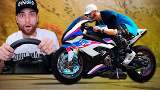 FUGA DE BMW S1000RR COM VOLANTE DE CARRO - GTA V MODS