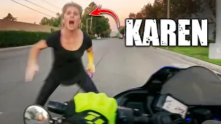 WILD KAREN ON THE LOOSE vs BIKER | REV UP YOUR LIFE WITH MOTORCYCLE