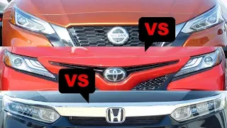 2019 Toyota Camry vs 2019 Honda Accord vs 2019 Nissan Altima