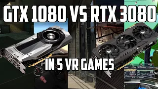 RTX 3080 VS GTX 1080 (w/ 5800x) | 5 VR Games | 100% SS (Valve Index)