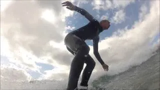 Surfing Clifton Beach, Tas