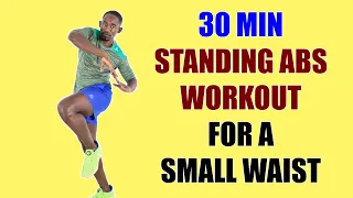 30 Minute Standing Abs Workout for A Small Waist No Equipment