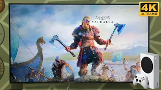 TESTE DE IMAGEM DO XBOX SÉRIES S NA TV 4K! Jogando ASSASSIN’S CREED VALHALLA