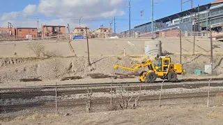 Union Pacific MOW crew and Amtrak Sunset Limited Texas Eagle train#2 in downtown El Paso TX 02/03/24