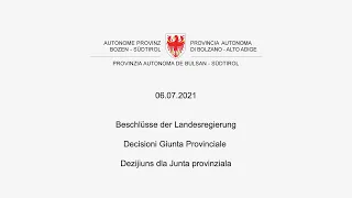 Beschlüsse der Landesregierung - 06.07.2021