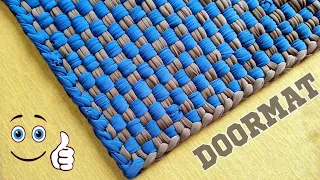 doormat making at home with old clothes, paydan banane ka tarika new design 2023,  Macrame knots