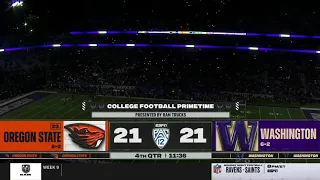 the power goes out during Oregon State vs Washington game