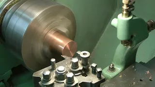 turning copper for the first time on the lathe learning about the lathe