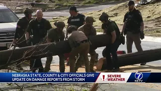 Nebraska, state, county and city officials give update on damage reports from storm