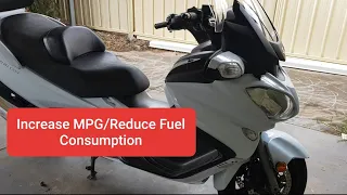 Reduce Fuel consumption on Suzuki Burgman 650 or Increase MPG on any Motorcycle/Car.