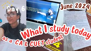 Day 6 A Day in Life of a CA Foundation Student 📚✏  📕Documenting my Study📕 June2024 CA Aspirant |