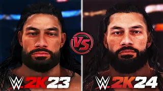 WWE 2K24 vs WWE 2K23 | Graphics, Faces & Gameplay Comparison | ARE GRAPHICS WORSE OR BETTER?