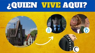 Adivina el Personaje por su CASA 🏠 🧐 | Quien Vive Aqui | Trivia Saurio