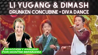 DIMASH Y LI YUGANG Drunken Concubine + Diva Dance | Analysis & Reaction by Montse Bermudez