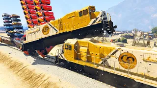 GTA 5 Train vs Train - WHO IS BEST? High Speed Train Crash Tests