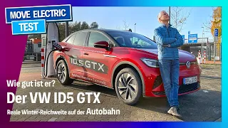 Wie gut ist der VW ID5 GTX? Elektro-Kompakt-SUV bei 130 kmh auf der Autobahn, inkl. Ladekurve