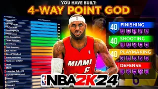 NEW “4-WAY POINT GOD” is the BEST BUILD in NBA 2K24! GOLD POSTERIZER & GREEN MACHINE! DEMIGOD BUILD!