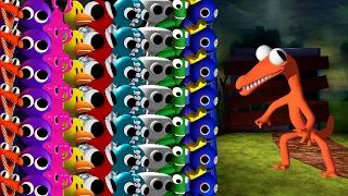 FNF Different Characters Rainbow Friends Vs Orange | Friday Night Funkin Mod Roblox