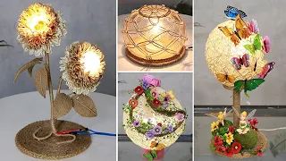 Don't these 5 Jute Table Lamp Craft Ideas out of Scrap look special !