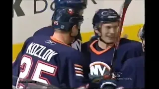 Viktor Kozlov scores vs Flyers with one timer backhand shot (7 feb 2007)