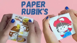 Kawaii Rubik's cube from paper: How to make 2×2 rubik's cube