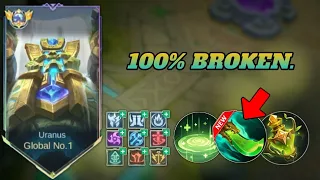 I FINALLY FOUND THE BEST BUILD AND EMBLEM URANUS 2024!! (99.9% UNKILLABLE) - Mobile Legends