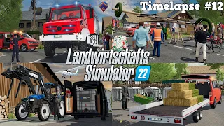 MAIBAUM AUFSTELLEN in OBERELLERBACH mit @TheCamPeRYT! 🌲🤩🚜💨 | [LS22] - Timelapse #12